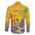 Mardi Gras Family Matching Off The Shoulder Long Sleeve Dress and Hawaiian Shirt Watercolor Mix - Carnival Bling - Wonder Print Shop