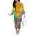 Mardi Gras Family Matching Off The Shoulder Long Sleeve Dress and Hawaiian Shirt Watercolor Mix - Carnival Bling - Wonder Print Shop