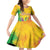 Mardi Gras Family Matching Off Shoulder Short Dress and Hawaiian Shirt Watercolor Mix - Carnival Bling LT7 - Wonder Print Shop