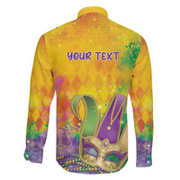 Mardi Gras Family Matching Off Shoulder Short Dress and Hawaiian Shirt Watercolor Mix - Carnival Bling LT7 - Wonder Print Shop