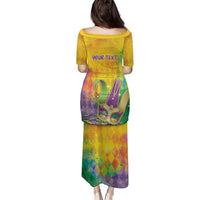 Mardi Gras Family Matching Puletasi and Hawaiian Shirt Watercolor Mix - Carnival Bling - Wonder Print Shop