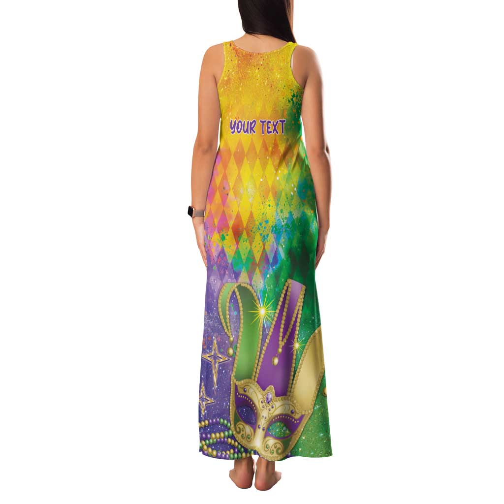Mardi Gras Family Matching Tank Maxi Dress and Hawaiian Shirt Watercolor Mix - Carnival Bling - Wonder Print Shop