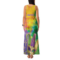 Mardi Gras Family Matching Tank Maxi Dress and Hawaiian Shirt Watercolor Mix - Carnival Bling - Wonder Print Shop