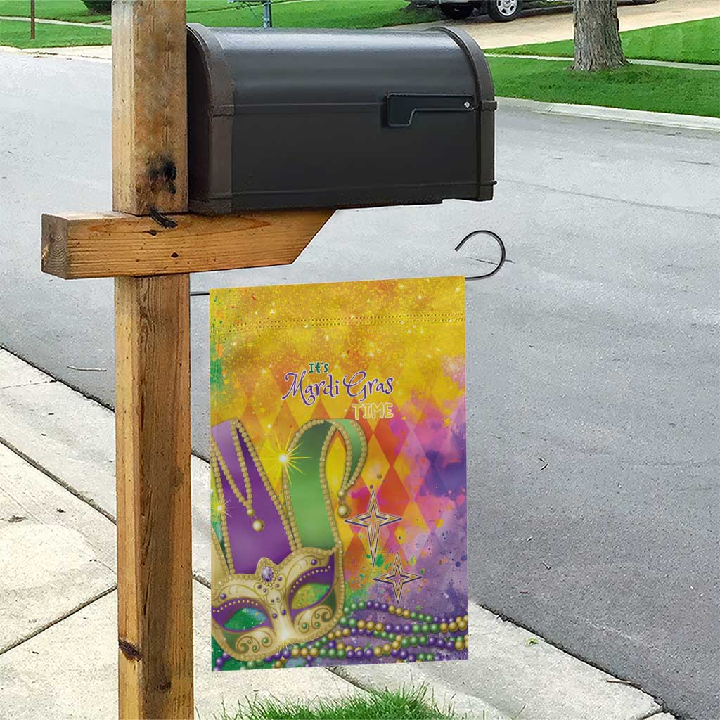 Mardi Gras Garden Flag Watercolor Mix - Carnival Bling - Wonder Print Shop