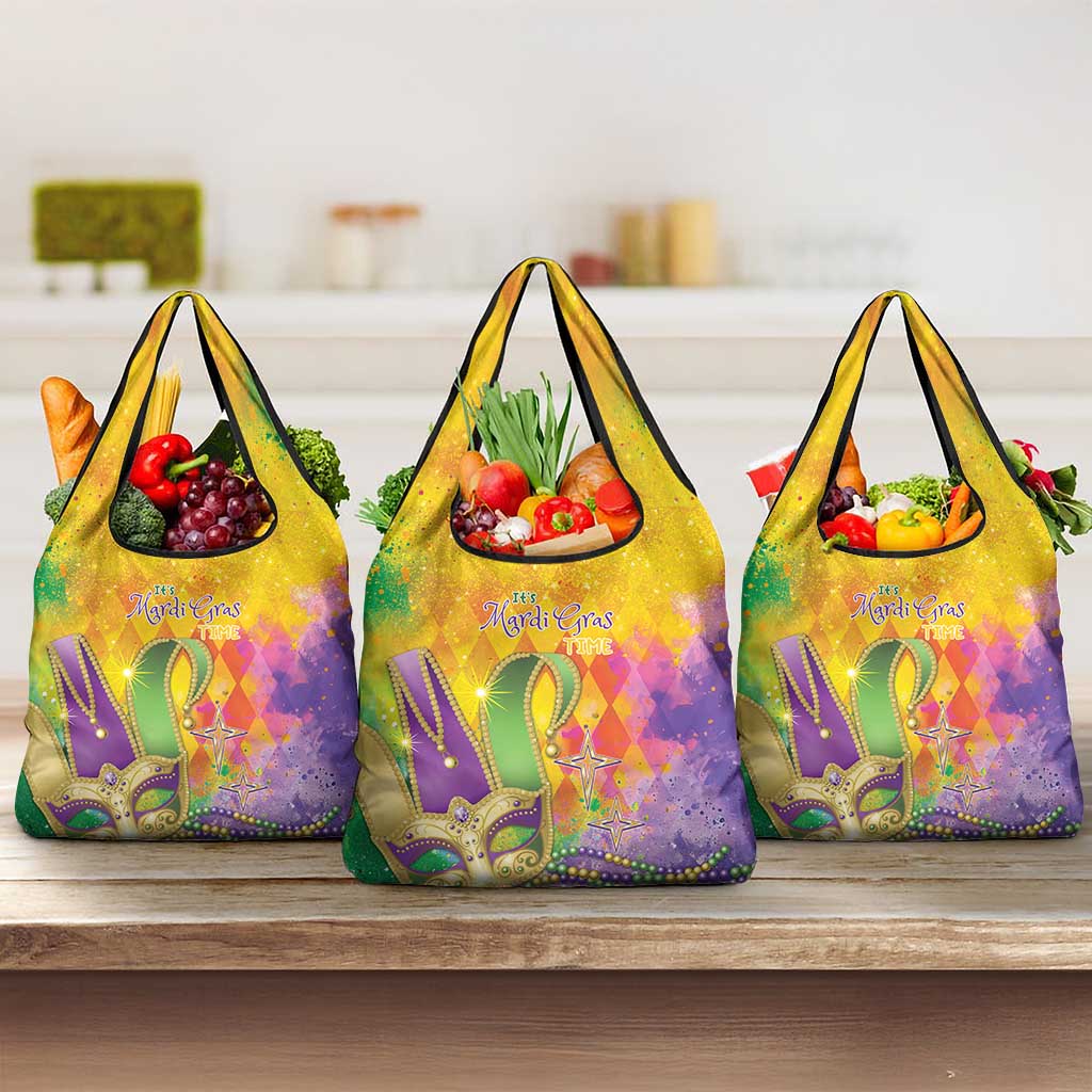 Mardi Gras Grocery Bag Watercolor Mix - Carnival Bling