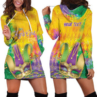 Mardi Gras Hoodie Dress Watercolor Mix - Carnival Bling - Wonder Print Shop