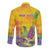Mardi Gras Long Sleeve Button Shirt Watercolor Mix - Carnival Bling - Wonder Print Shop