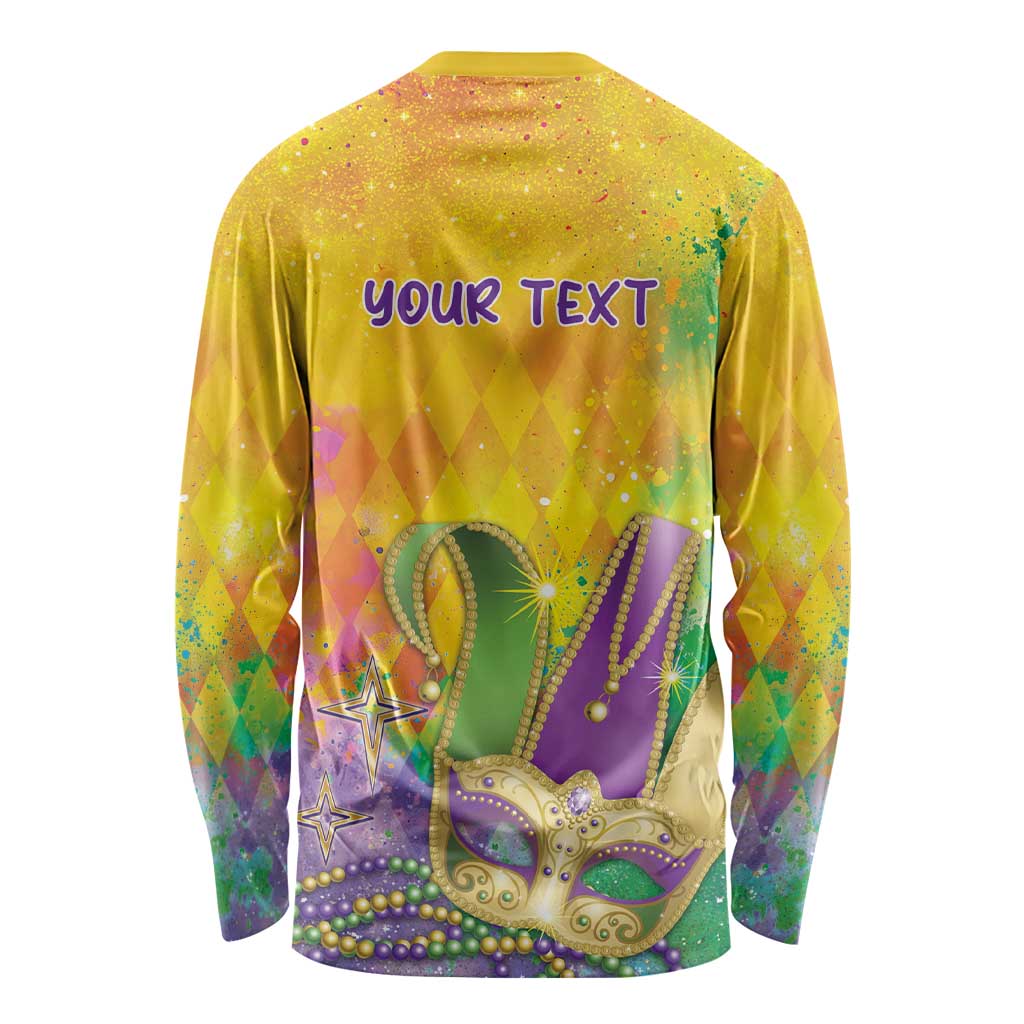 Mardi Gras Long Sleeve Shirt Watercolor Mix - Carnival Bling - Wonder Print Shop