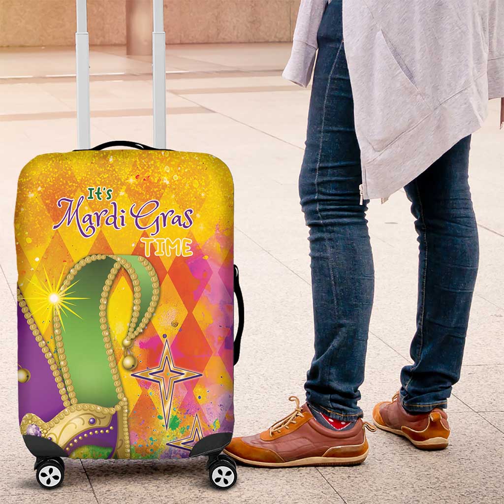 Mardi Gras Luggage Cover Watercolor Mix - Carnival Bling - Wonder Print Shop
