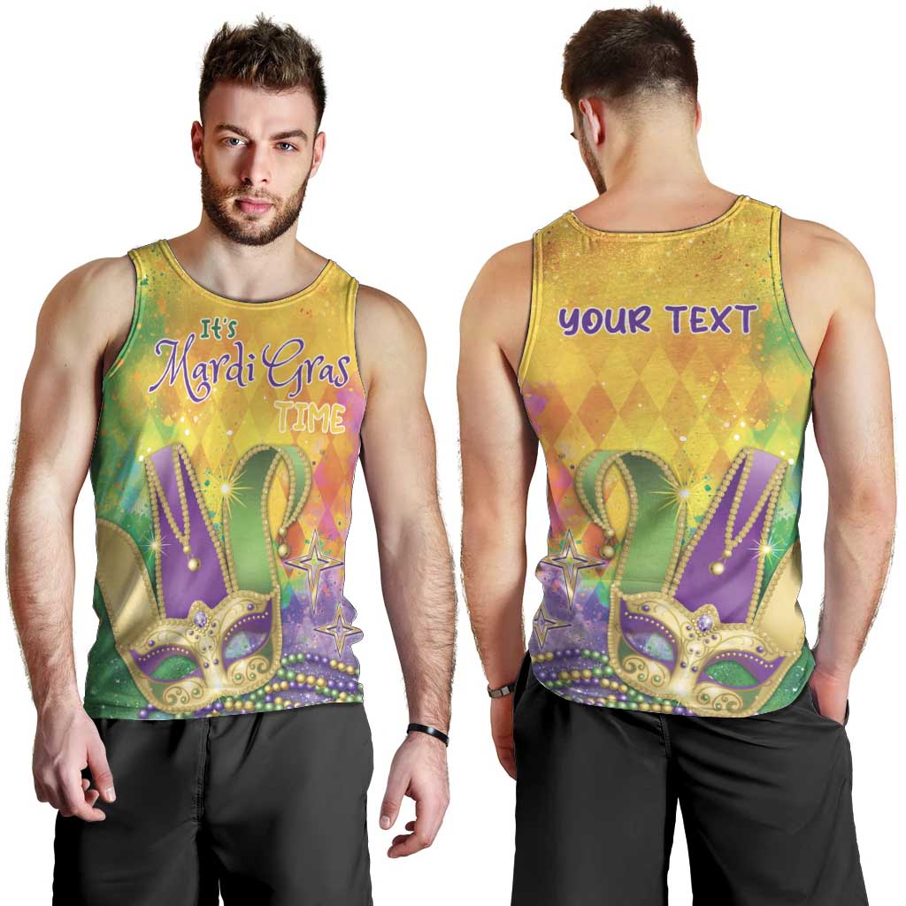 Mardi Gras Men Tank Top Watercolor Mix - Carnival Bling - Wonder Print Shop