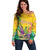 Mardi Gras Off Shoulder Sweater Watercolor Mix - Carnival Bling - Wonder Print Shop
