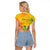 Mardi Gras Raglan Cropped T Shirt Watercolor Mix - Carnival Bling - Wonder Print Shop