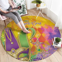 Mardi Gras Round Carpet Watercolor Mix - Carnival Bling