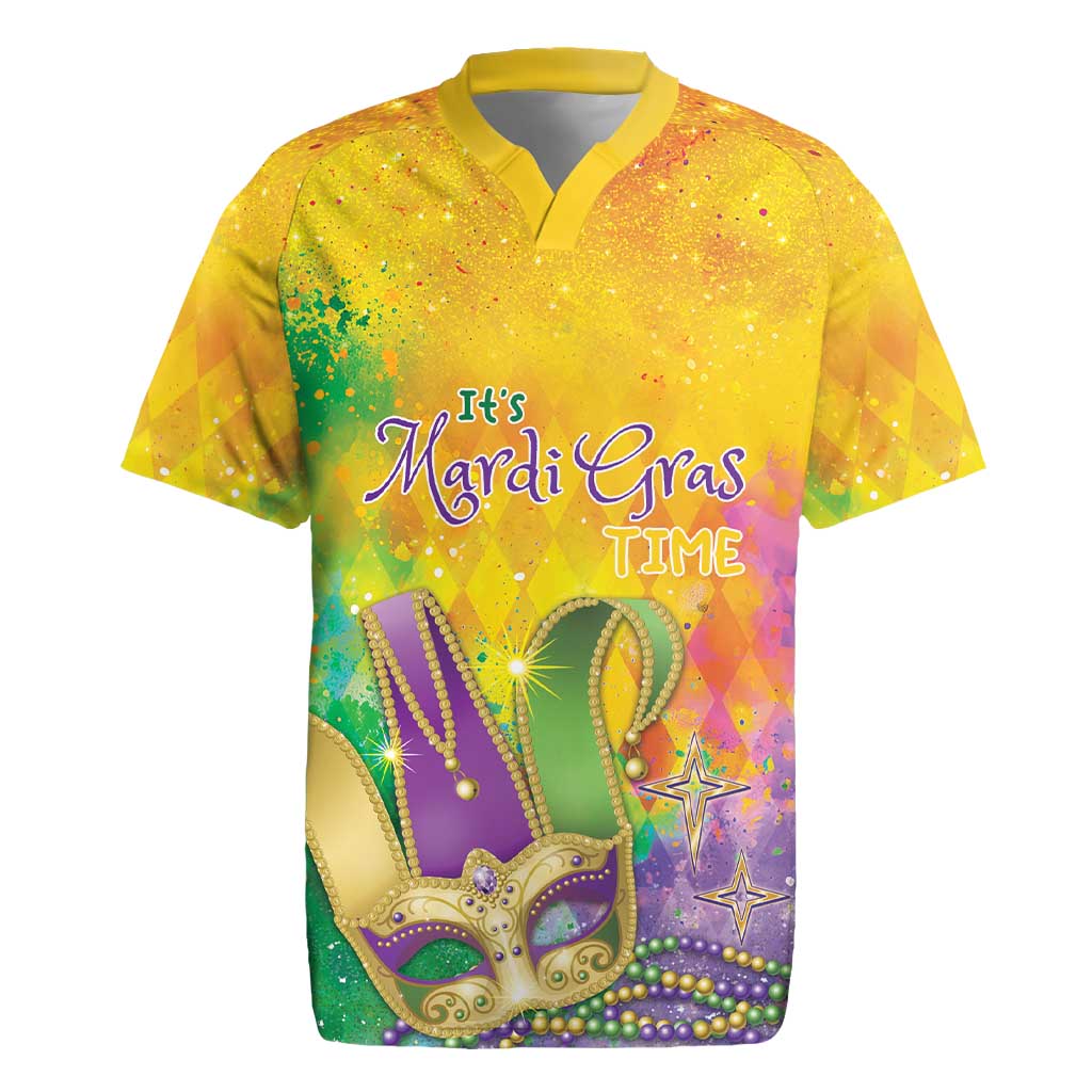 Mardi Gras Rugby Jersey Watercolor Mix - Carnival Bling - Wonder Print Shop