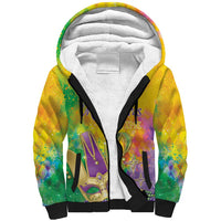 Mardi Gras Sherpa Hoodie Watercolor Mix - Carnival Bling - Wonder Print Shop