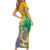 Mardi Gras Short Sleeve Bodycon Dress Watercolor Mix - Carnival Bling - Wonder Print Shop