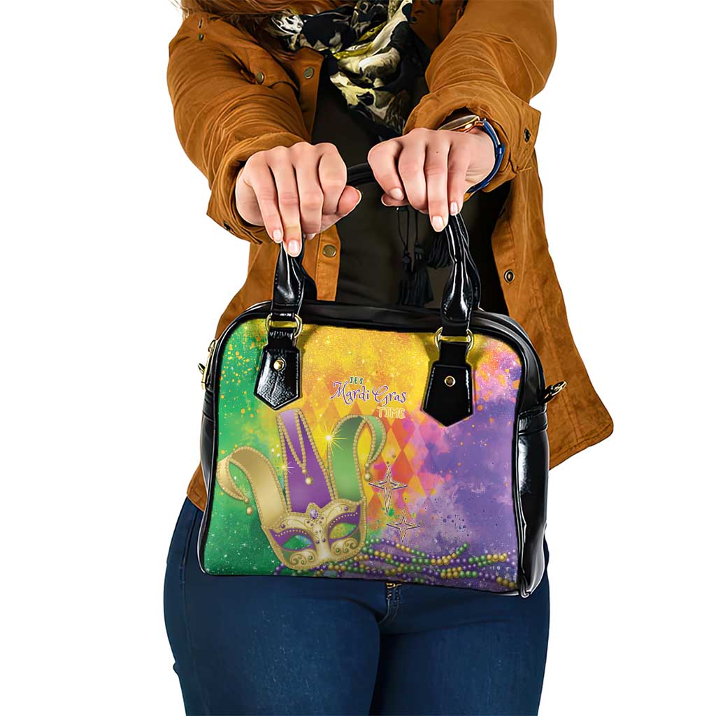 Mardi Gras Shoulder Handbag Watercolor Mix - Carnival Bling