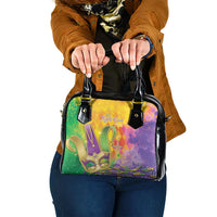 Mardi Gras Shoulder Handbag Watercolor Mix - Carnival Bling