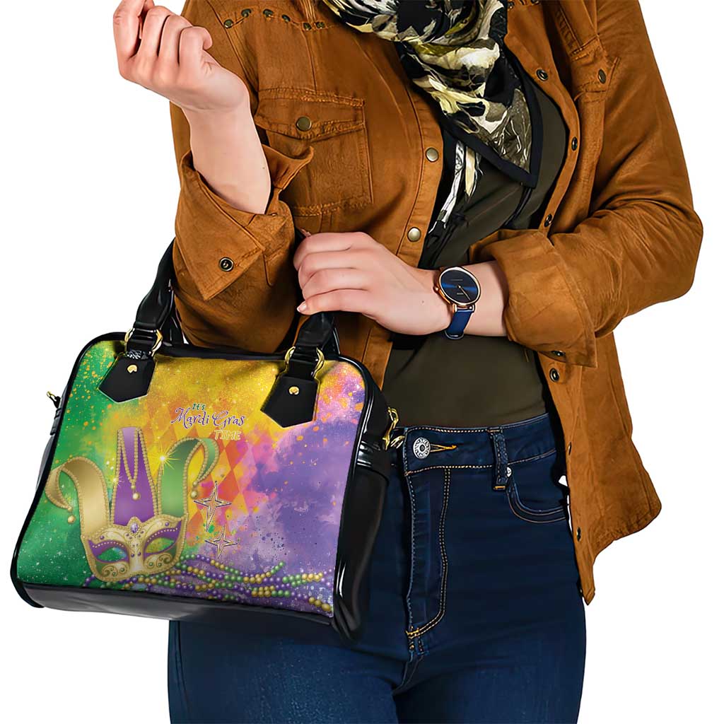 Mardi Gras Shoulder Handbag Watercolor Mix - Carnival Bling