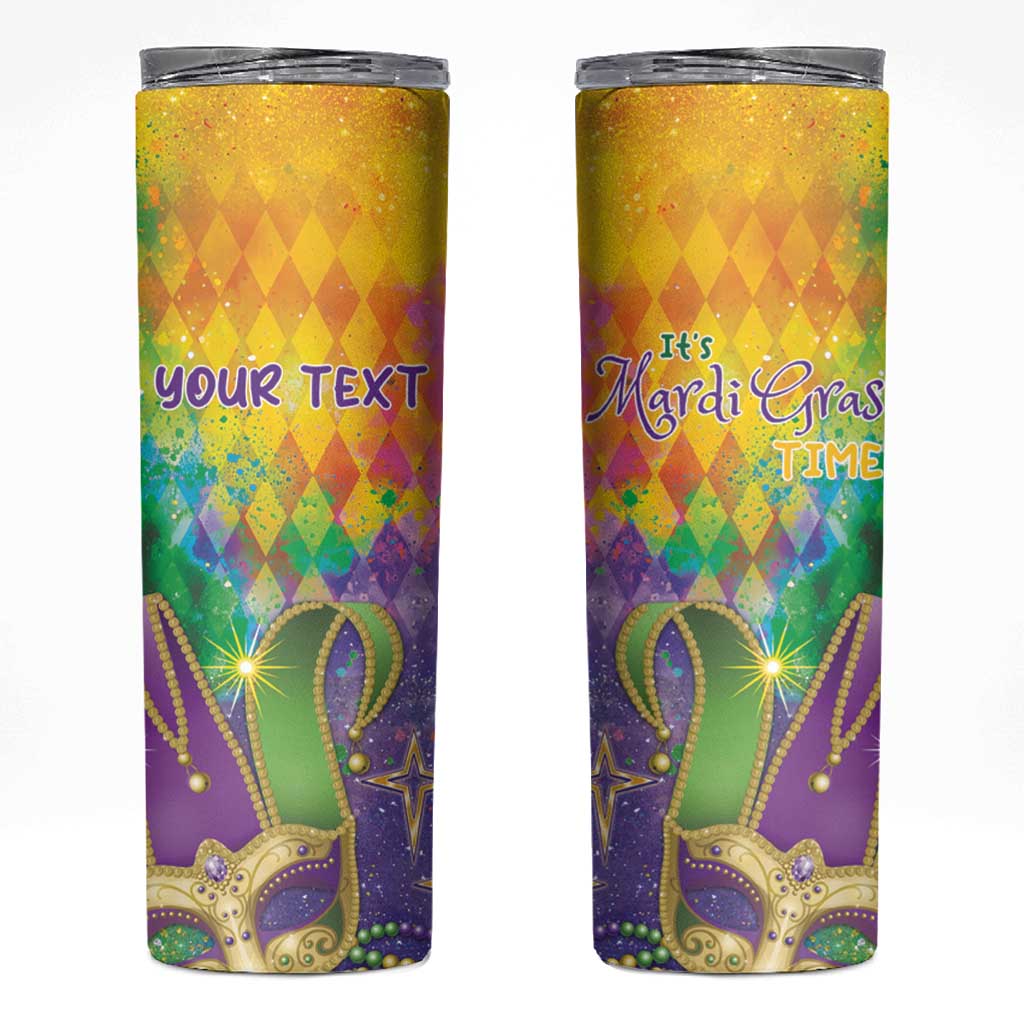Mardi Gras Skinny Tumbler Watercolor Mix - Carnival Bling - Wonder Print Shop