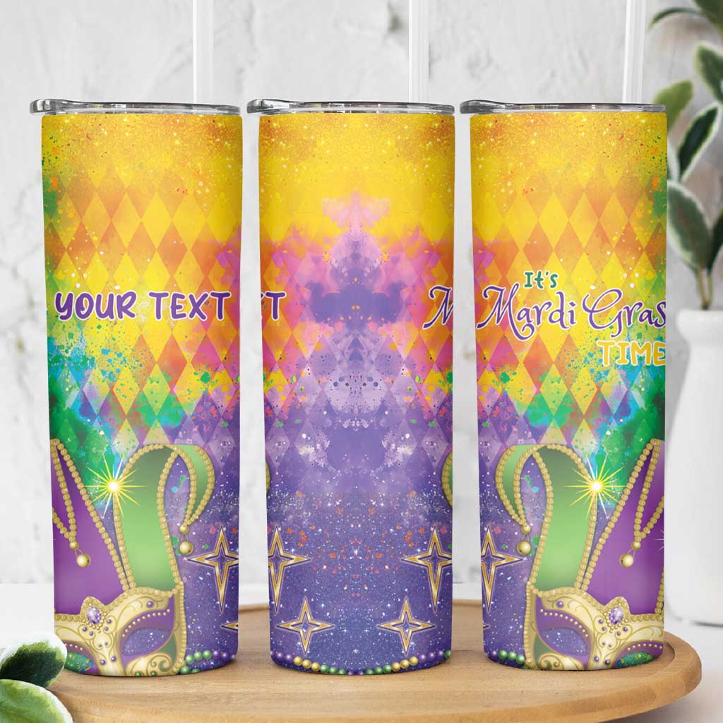 Mardi Gras Skinny Tumbler Watercolor Mix - Carnival Bling - Wonder Print Shop