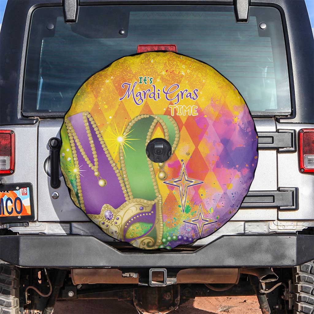 Mardi Gras Spare Tire Cover Watercolor Mix - Carnival Bling - Wonder Print Shop