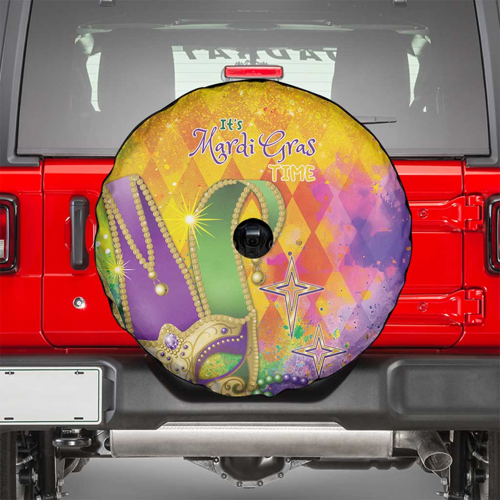 Mardi Gras Spare Tire Cover Watercolor Mix - Carnival Bling - Wonder Print Shop