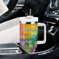 Mardi Gras Tumbler With Handle Watercolor Mix - Carnival Bling - Wonder Print Shop
