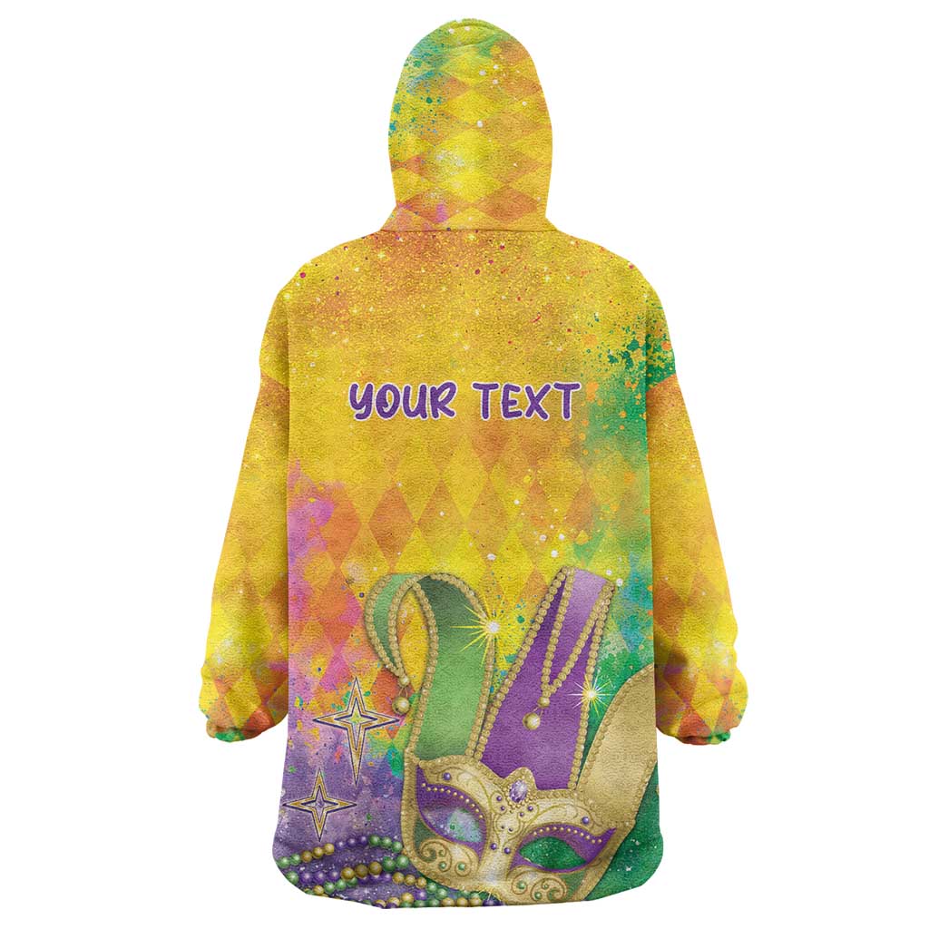 Mardi Gras Wearable Blanket Hoodie Watercolor Mix - Carnival Bling - Wonder Print Shop