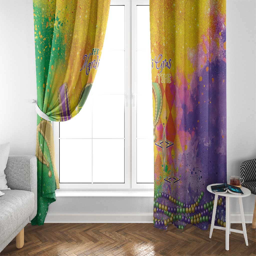 Mardi Gras Window Curtain Watercolor Mix - Carnival Bling - Wonder Print Shop