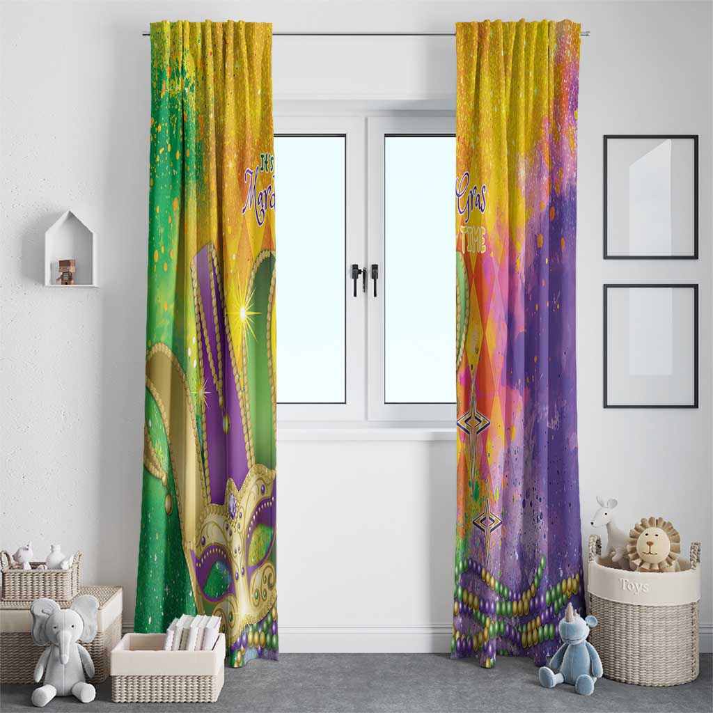 Mardi Gras Window Curtain Watercolor Mix - Carnival Bling - Wonder Print Shop