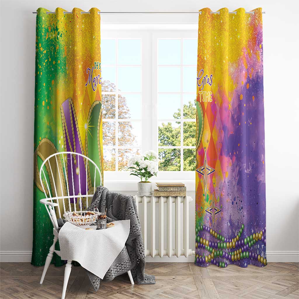 Mardi Gras Window Curtain Watercolor Mix - Carnival Bling - Wonder Print Shop