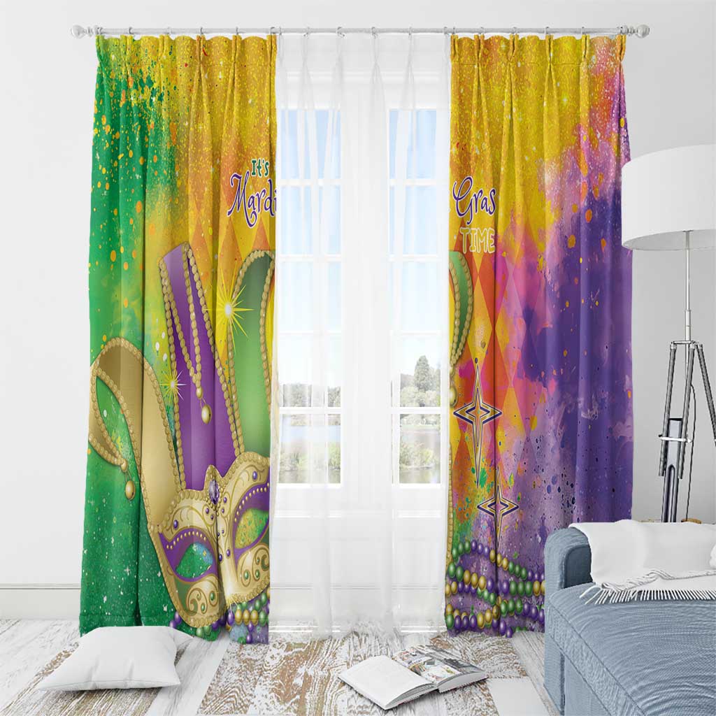 Mardi Gras Window Curtain Watercolor Mix - Carnival Bling - Wonder Print Shop