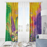 Mardi Gras Window Curtain Watercolor Mix - Carnival Bling - Wonder Print Shop