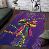 Mardi Gras Area Rug Coquette Bow Glitter Motifs LT7 - Wonder Print Shop