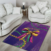 Mardi Gras Area Rug Coquette Bow Glitter Motifs LT7 - Wonder Print Shop