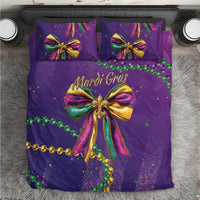 Mardi Gras Bedding Set Coquette Bow Glitter Motifs LT7 - Wonder Print Shop