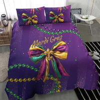 Mardi Gras Bedding Set Coquette Bow Glitter Motifs LT7 - Wonder Print Shop