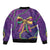 Mardi Gras Bomber Jacket Coquette Bow Glitter Motifs LT7 - Wonder Print Shop