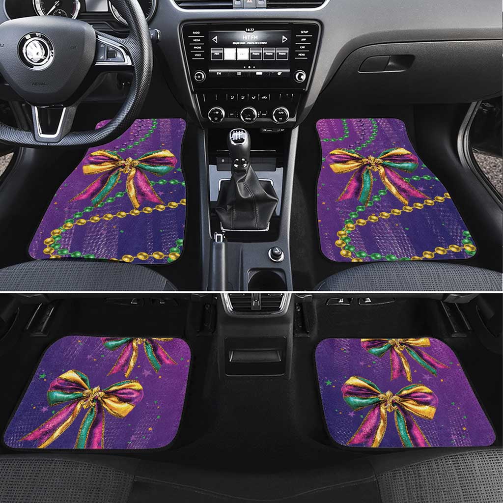Mardi Gras Car Mats Coquette Bow Glitter Motifs LT7 - Wonder Print Shop