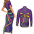 Mardi Gras Couples Matching Short Sleeve Bodycon Dress and Long Sleeve Button Shirt Coquette Bow Glitter Motifs LT7 - Wonder Print Shop