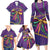 Mardi Gras Family Matching Long Sleeve Bodycon Dress and Hawaiian Shirt Coquette Bow Glitter Motifs LT7 - Wonder Print Shop