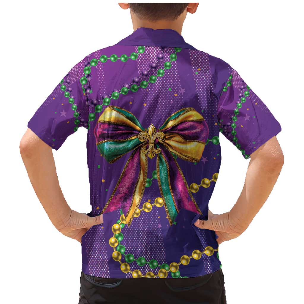 Mardi Gras Family Matching Mermaid Dress and Hawaiian Shirt Coquette Bow Glitter Motifs LT7 - Wonder Print Shop
