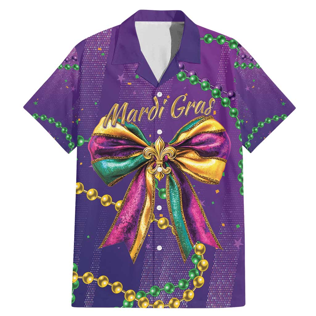 Mardi Gras Family Matching Mermaid Dress and Hawaiian Shirt Coquette Bow Glitter Motifs LT7 - Wonder Print Shop