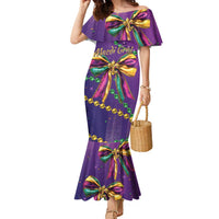 Mardi Gras Family Matching Mermaid Dress and Hawaiian Shirt Coquette Bow Glitter Motifs LT7 - Wonder Print Shop