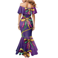Mardi Gras Family Matching Mermaid Dress and Hawaiian Shirt Coquette Bow Glitter Motifs LT7 - Wonder Print Shop