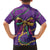 Mardi Gras Family Matching Off The Shoulder Long Sleeve Dress and Hawaiian Shirt Coquette Bow Glitter Motifs - Wonder Print Shop