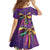 Mardi Gras Family Matching Off Shoulder Short Dress and Hawaiian Shirt Coquette Bow Glitter Motifs LT7 - Wonder Print Shop