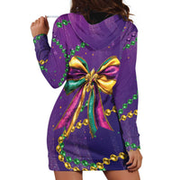 Mardi Gras Hoodie Dress Coquette Bow Glitter Motifs - Wonder Print Shop