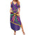Mardi Gras Summer Maxi Dress Coquette Bow Glitter Motifs - Wonder Print Shop